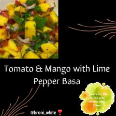 A picture of Tomato & Mango with lime pepper Basa.