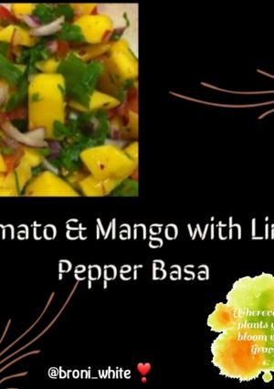 A picture of Tomato & Mango with lime pepper Basa.