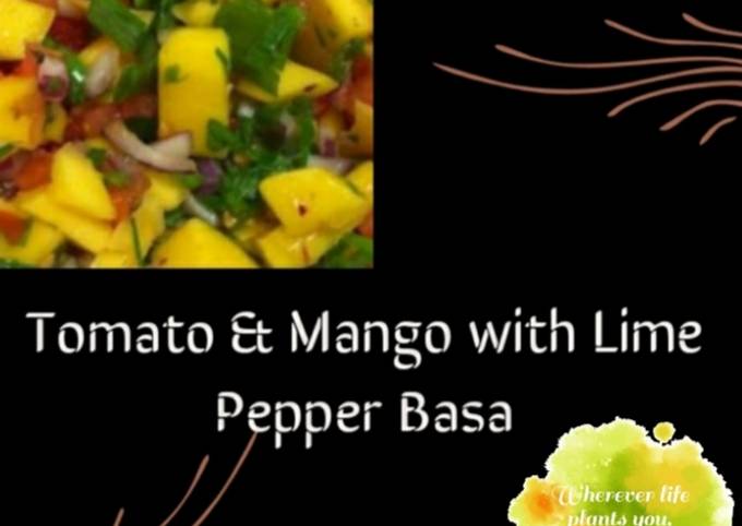 Steps to Make Super Quick Homemade Tomato &amp; Mango with lime pepper Basa