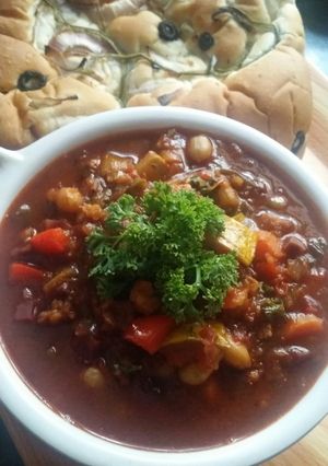 A picture of Veg chilli con carne.