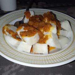 Boiled Yam and Stew A picture of Boiled Yam and Stew.