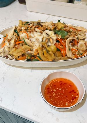 Hình của món Gỏi Gà Măng Cụt.