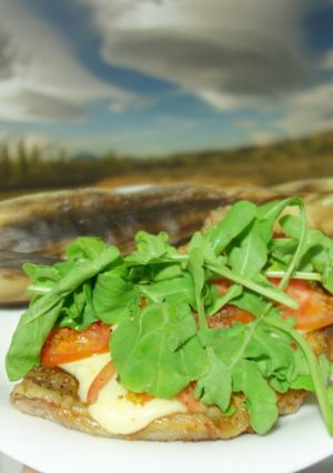 Una foto de Matambrito a la pizza!!