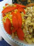 Water Chestnut, Carrots and Corn