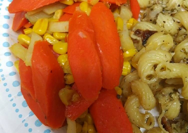 Water Chestnut, Carrots and Corn