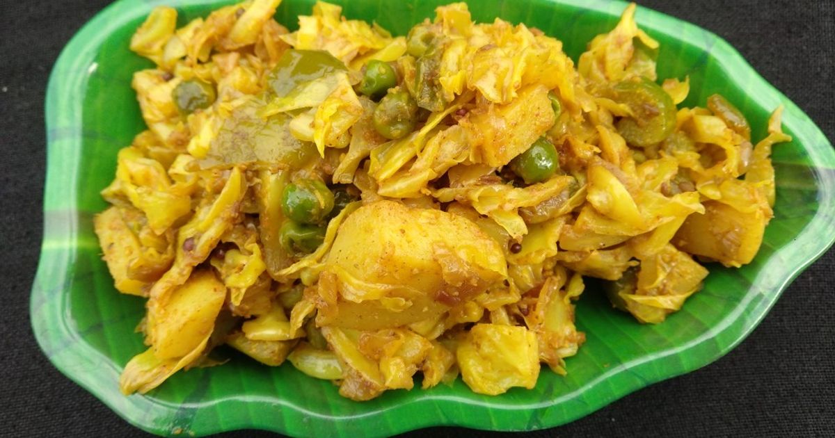 Cabbage Capsicum Sabji Recipe by Chhaya Raghuvanshi - Cookpad