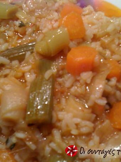 A picture of Rice with leeks (prasorizo).