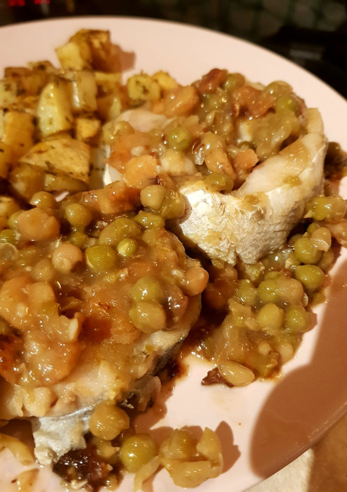 Una foto de Merluza en salsa verde