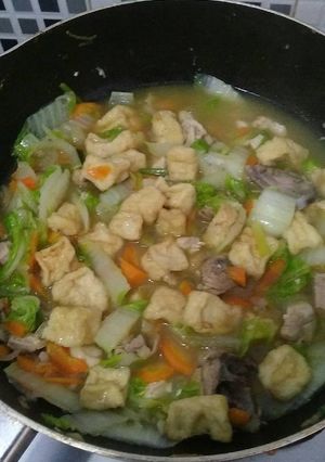 Foto resep Cah Ayam Tahu special Warna Warni