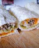 Sandwich cuộn bí đỏ súp lơ xanh thịt bò_Blw