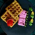 Moong dal Corn Waffle
