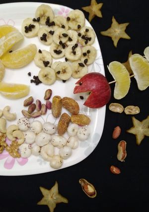 A picture of Fruit and Nuts Morning Breakfast Plate.