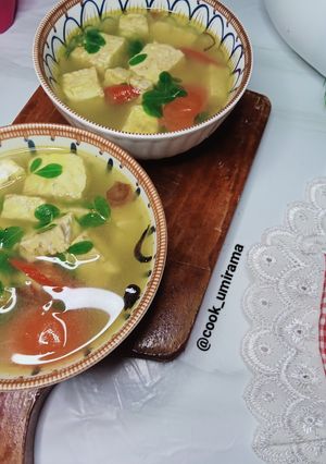 Foto resep Kuah Bening Tempe Daun kelor