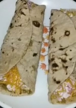 A picture of Leftover roti | roti wrap.