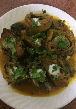 A picture of Patra (Arbi ke Patton ki sabzi).