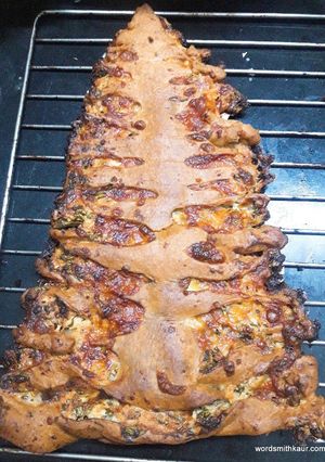 A picture of Cream Cheese Christmas Tree Bread Sticks.