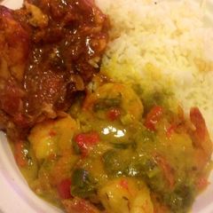 A picture of Fry stewed chicken.
