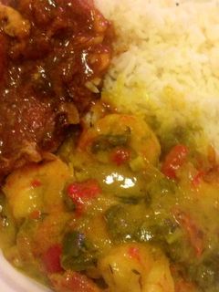 A picture of Fry stewed chicken.