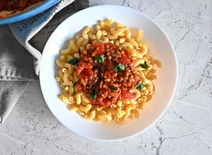 Une photo de Pâtes bolognaises aux lentilles (vegan)