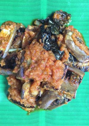 Foto resep Terong Bakar Bumbu kemiri