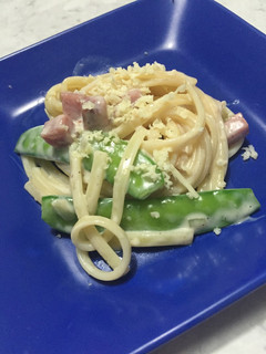 Foto resep Fettuchini Alfredo dengan kacang polong