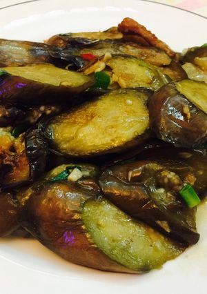 Hình của món Cà tím um nước mắm.