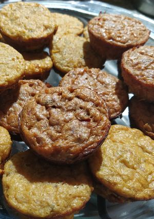 Una foto de Muffins de choclo y de soja con repollo morado espectaculares!!!