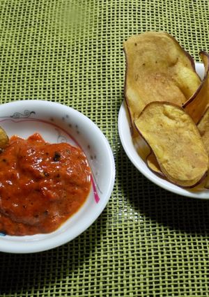 Una foto de Chip de batatitas caseras al horno