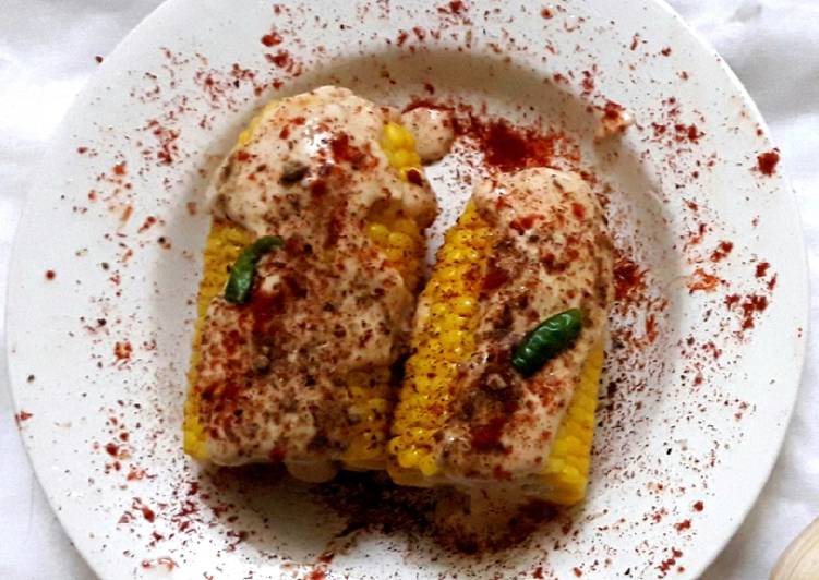 Recipe of Quick Corn on the cob in cheese sauce