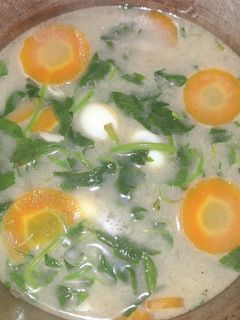 Foto resep Bobor Bayam Telur Puyuh