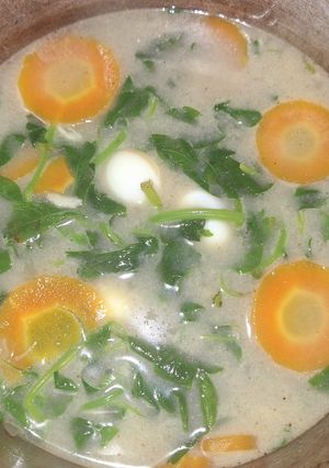 Foto resep Bobor Bayam Telur Puyuh