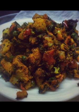 A picture of Gobhi matar.