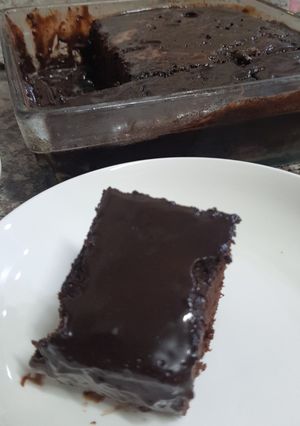صورة لوصفة كيكه الشوكلاه مع الصوص🍫☕️ (مقدار صغير)