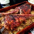 Pierna de cordero lechal al horno