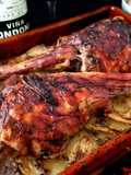Pierna de cordero lechal al horno