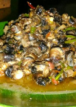 Foto resep Tengkuyung kuah kering pedas