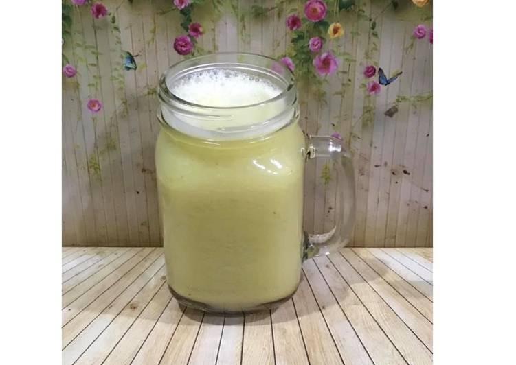 Cara Gampang Membuat Diet Juice Avocado Lemon Pear Sea Moss yang Enak