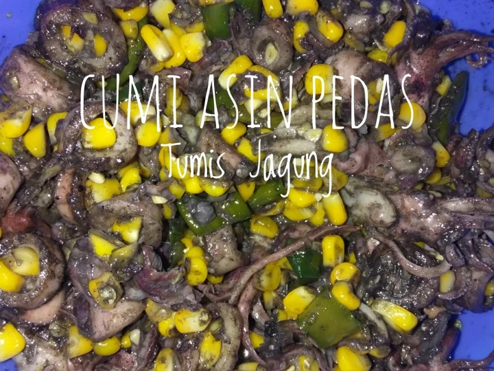 Langkah Mudah untuk Membikin Resep  Cumi Asin Pedas Tumis Jagung Manis yang Bikin Ngiler, Sempurna