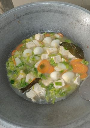 Foto resep Tumis sawi putih telur puyuh wortel tahu