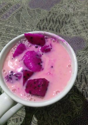 Foto resep Oatmeal Mix Buah Naga
