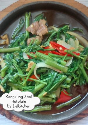Foto resep Kangkung Hotplate Sapi