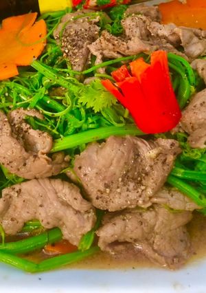 Hình của món Thịt bò xào đọt su.