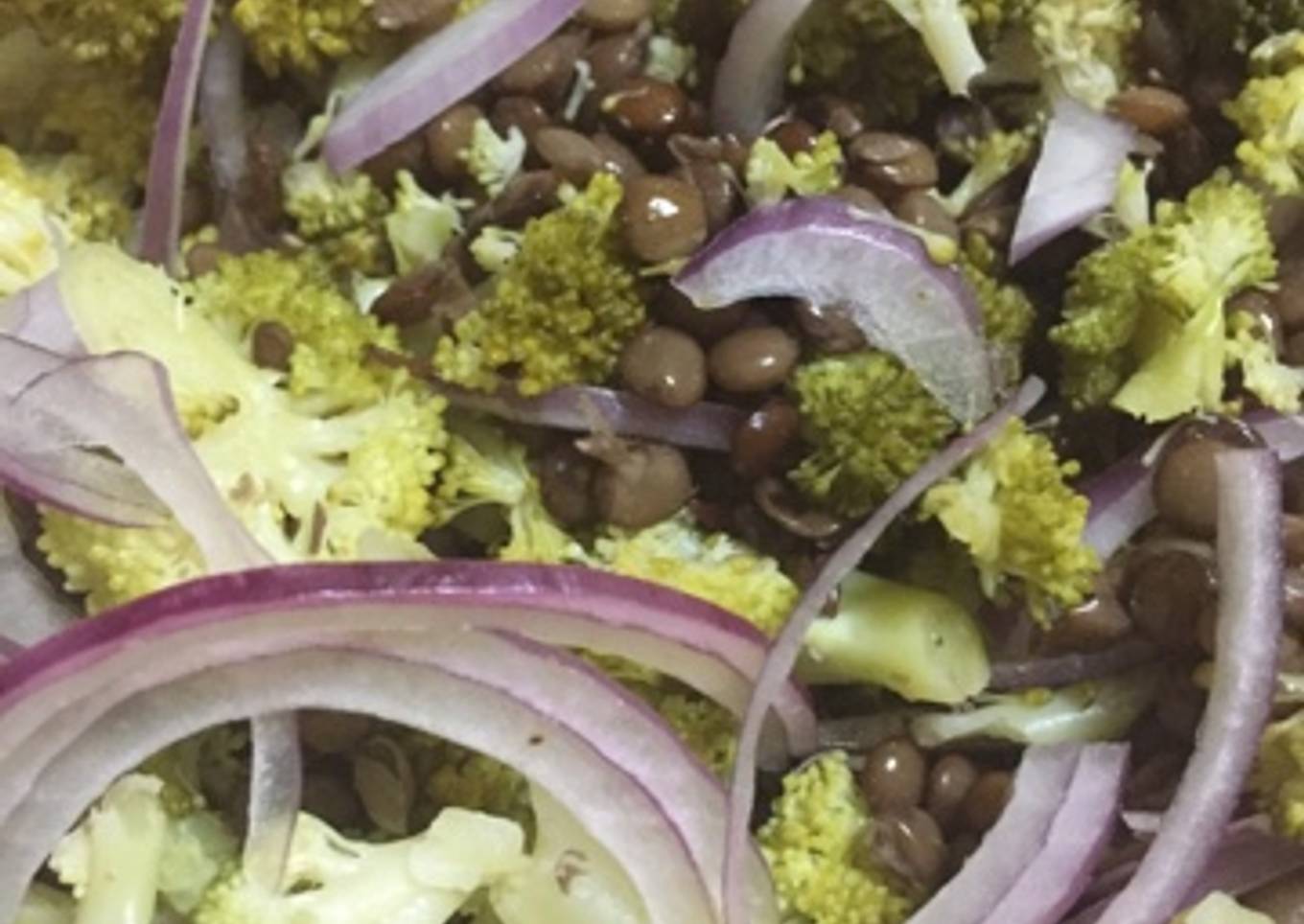 Ensalada de brócoli y lentejas