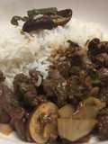 Carne y Setas en Salsa de Frijoles Negros