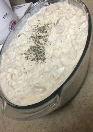 صورة لوصفة معكرونه فتوتشيني بالدجاج