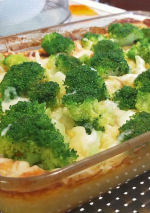 Foto resep Baked potato broccoli and cheese
