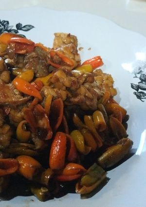 Foto resep Tumis kulit melinjo dan tempe