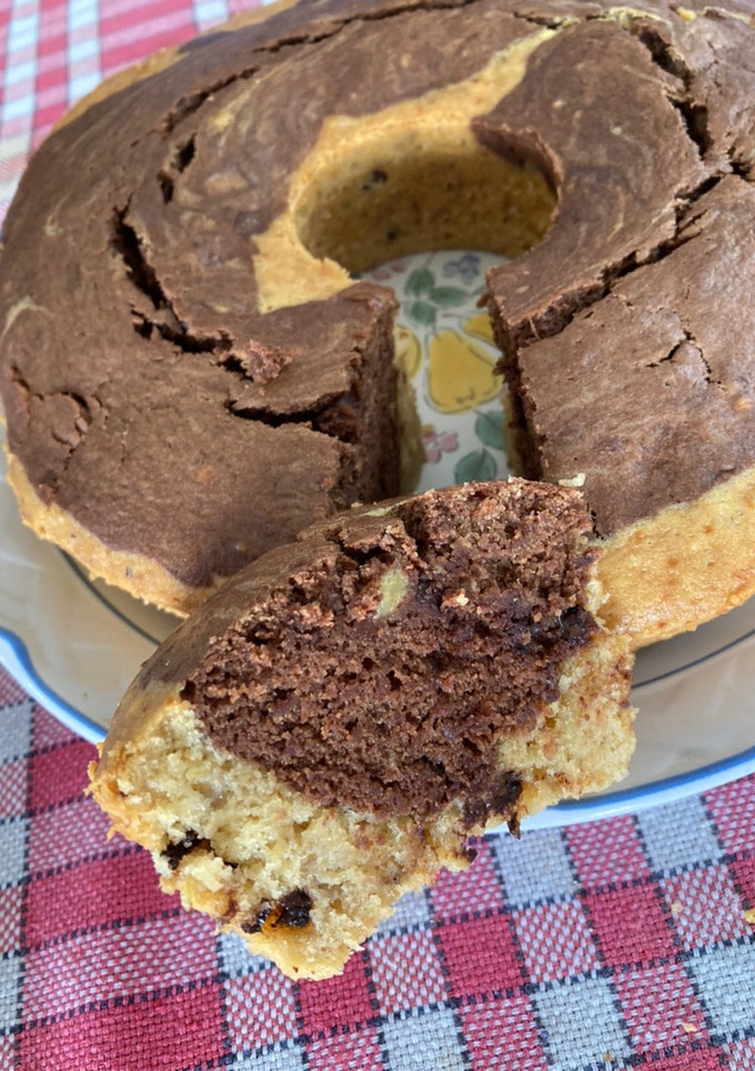 Una foto de Bizcocho de plátano y chocolate
