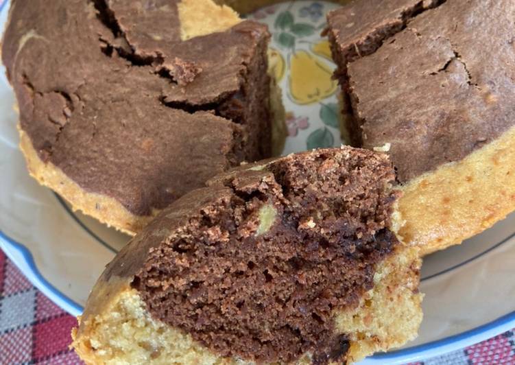 Bizcocho de plátano y chocolate