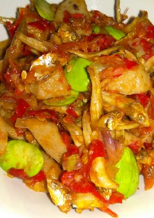 Foto resep Sambel goreng teri pentol pete